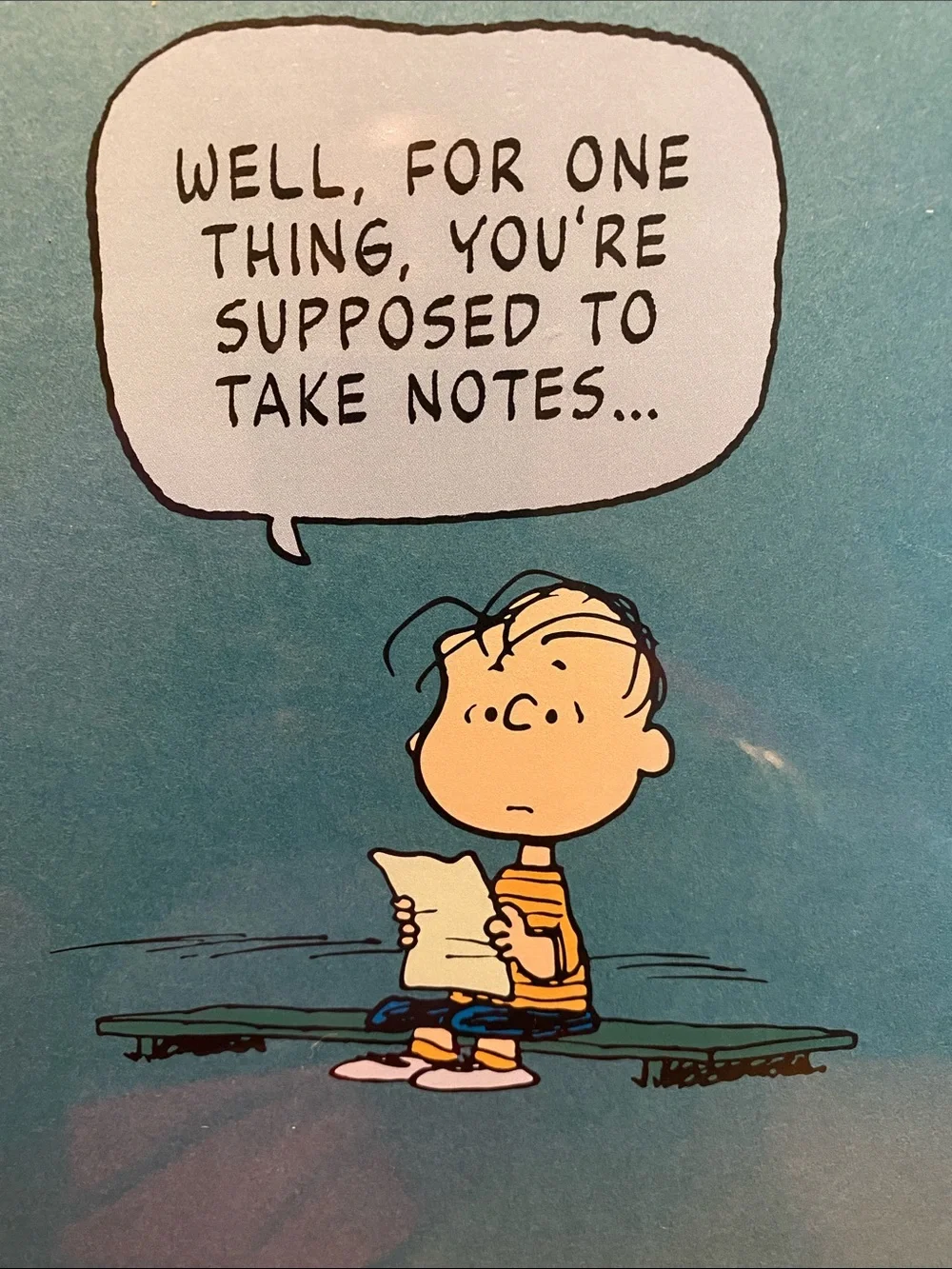 NWT Moleskine Teal Peanuts Linus journal